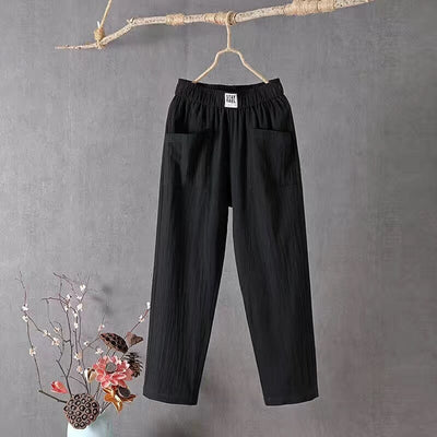 Tahlia™ - Casual Cotton Linen Trousers with Elasticated Waist