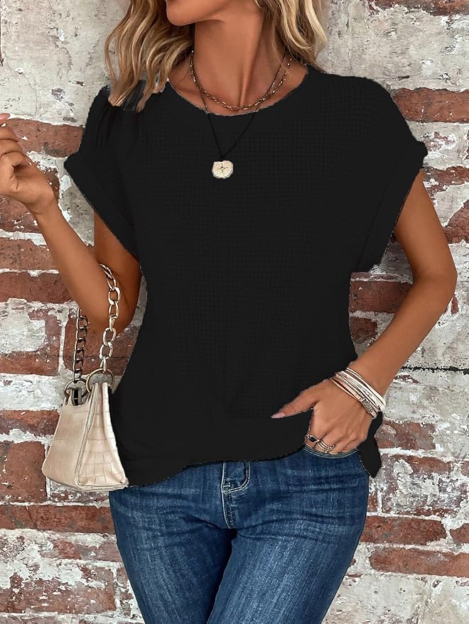 Sienna™ - Modern Chic Waffle Knit Blouse