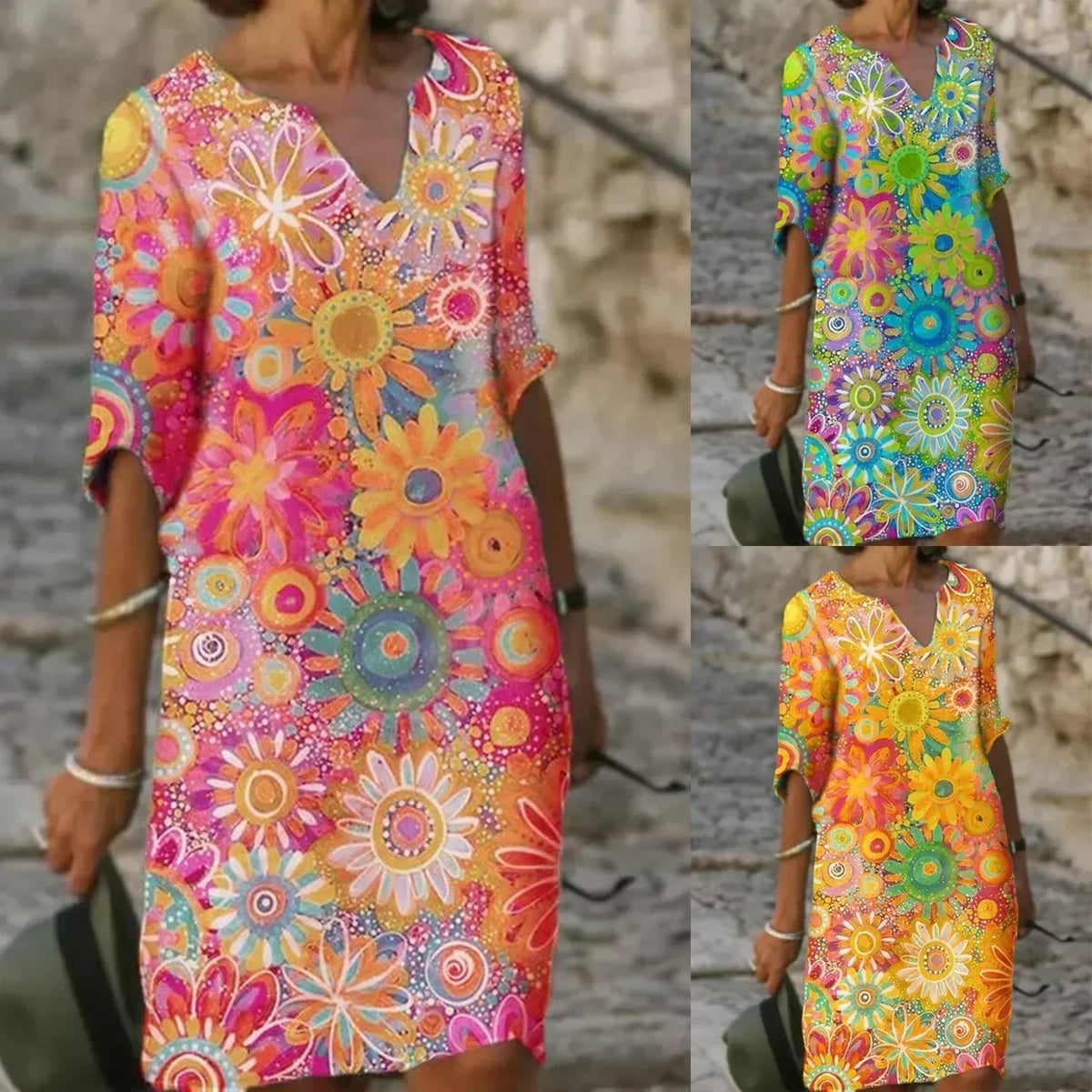 Ruby™ - Stylish Floral Print Summer Dress