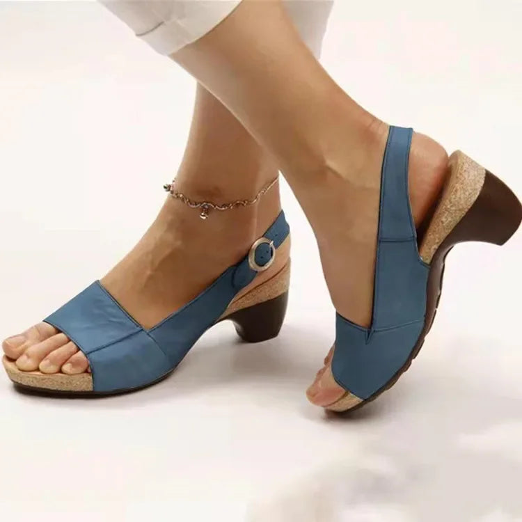 Georgia™ - Comfortable Elegant Low Chunky Heel Shoes