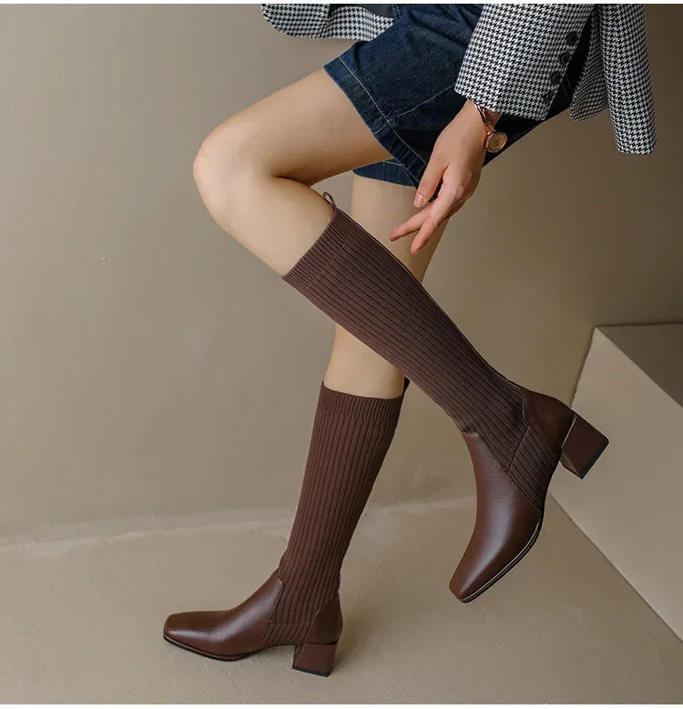 Ruby™ - Knitted Long Winter Boots