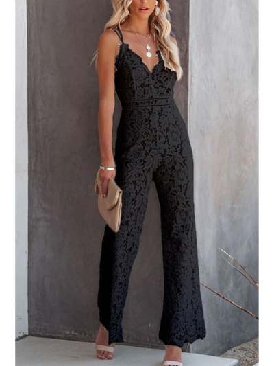 Layla™ - Elegant Floral Lace Jumpsuit