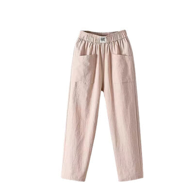 Tahlia™ - Casual Cotton Linen Trousers with Elasticated Waist