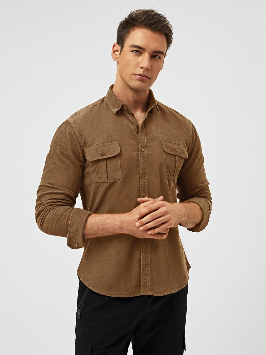 Alex™ - Classic Comfortable Multi-Pocket Corduroy Shirt