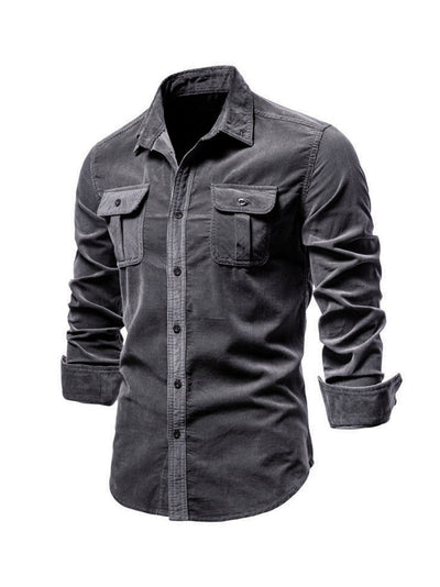 Alex™ - Classic Comfortable Multi-Pocket Corduroy Shirt