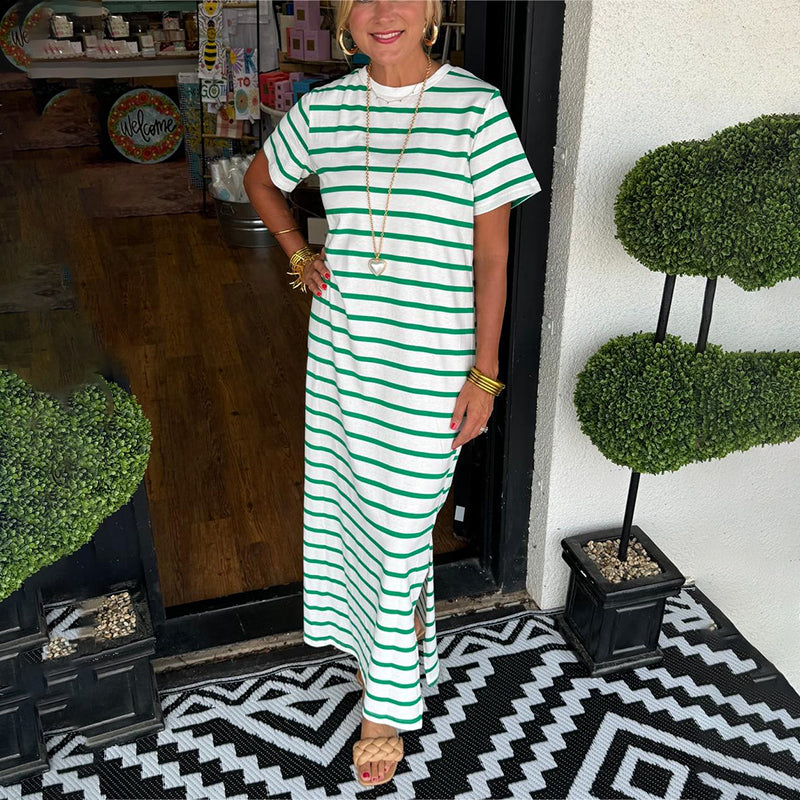 Aria™ - Comfortable Striped Maxi Dress