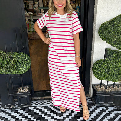 Aria™ - Comfortable Striped Maxi Dress